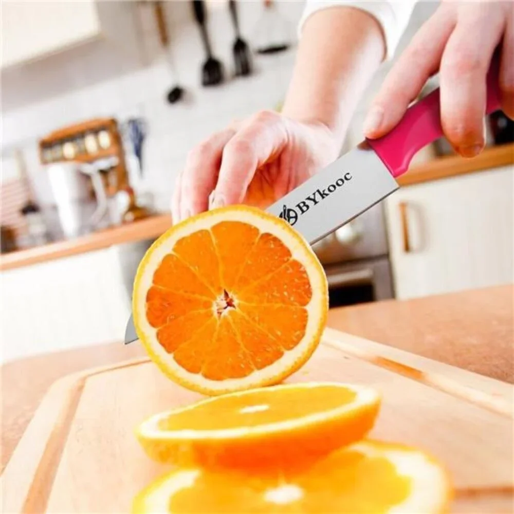 4-Pack Colorful Kitchen Paring Knives With Matching Sheathes German Steel